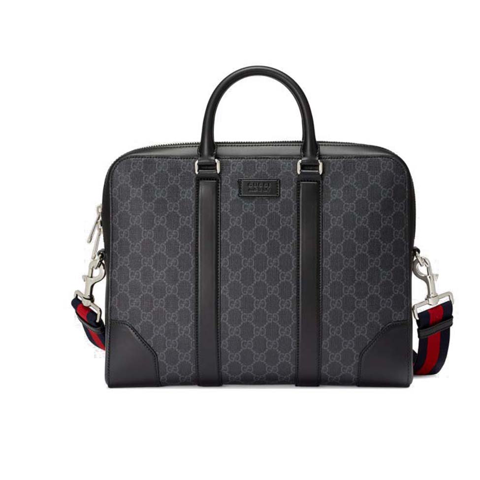 GUCCI GG BLACK BRIEFCASE 474135 (36*28*7cm) GUCCI GG BLACK BRIEFCASE 474135 (36*28*7cm)